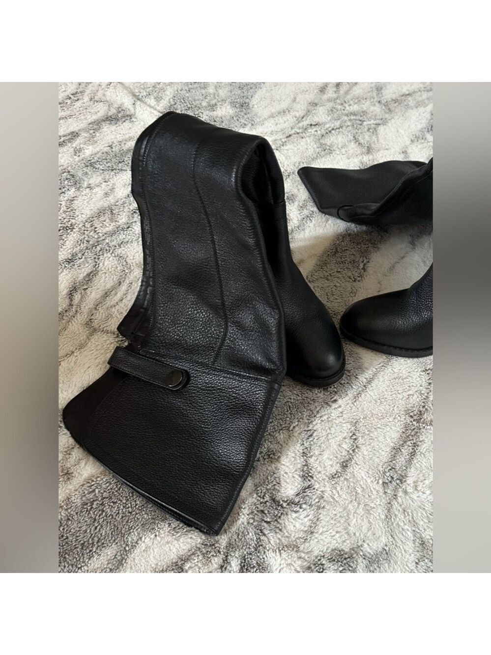 Franco Sarto Black Over-the-Knee leather Boots-size 7-EUC - Picture 13 of 15